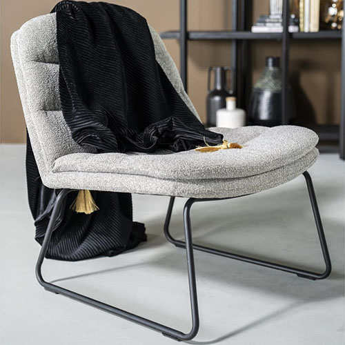 Fauteuil lounge beige - Bermo - By Boo