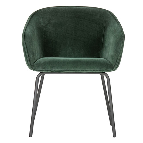 Lot de 2 chaises en velours vert - Sien - Woood