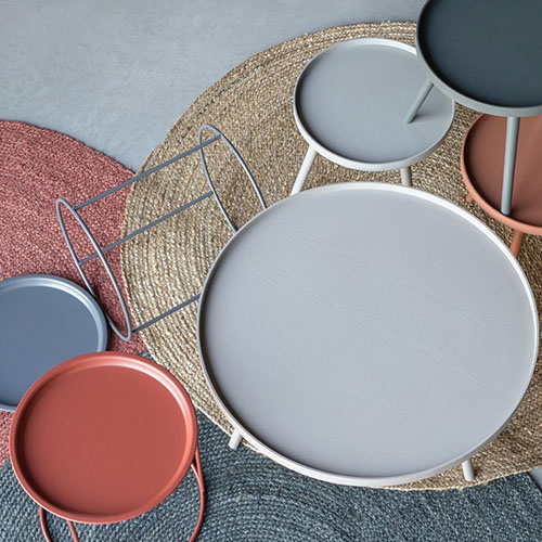 Table d'appoint gris clair - Sasha - Woood