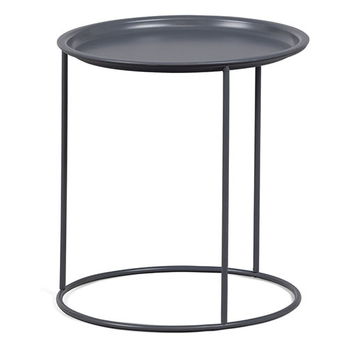 Table d'appoint ronde en métal noir - Ivar - Woood