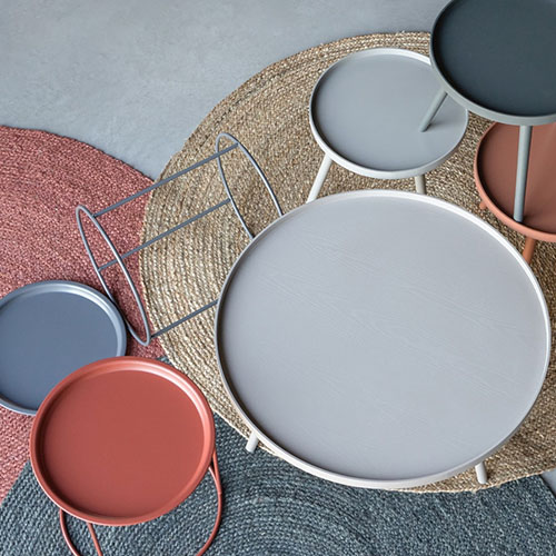 Table d'appoint ronde en métal noir - Ivar - Woood