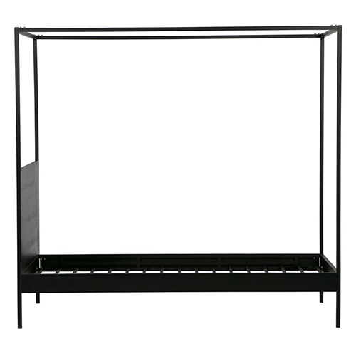 Lit baldaquin enfant 90x200cm en métal noir - Dani - Woood