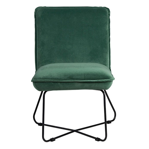 Fauteuil en velours vert céladon - Hall