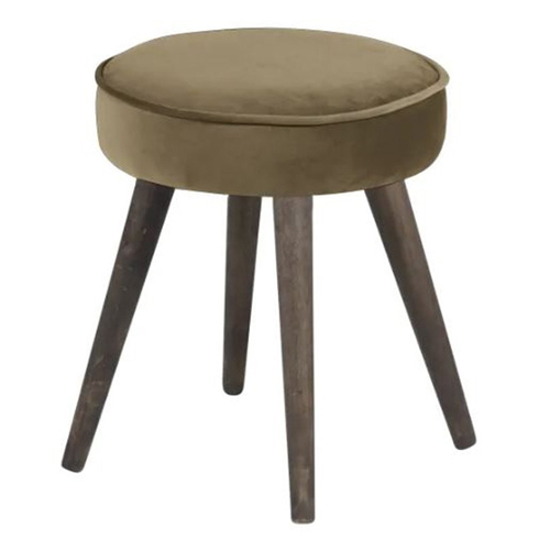 Tabouret en velours kaki - Popy