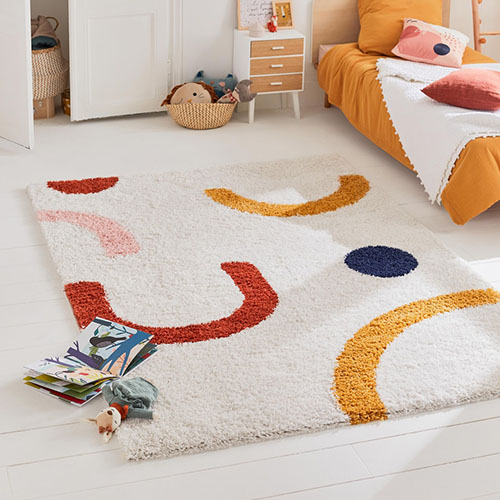 Tapis berbère blanc et terracotta 80x140 cm - Poppy