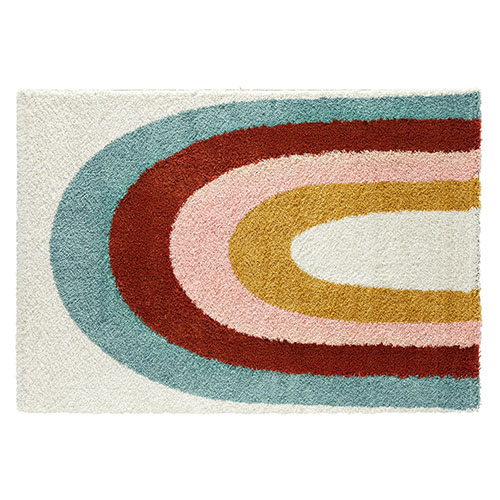 Tapis shaggy AQUARELLE 164 multi 120x160cm - Hauteur fil 30 mm - Denstité 1800 gr/m2 - 100% polypropylène