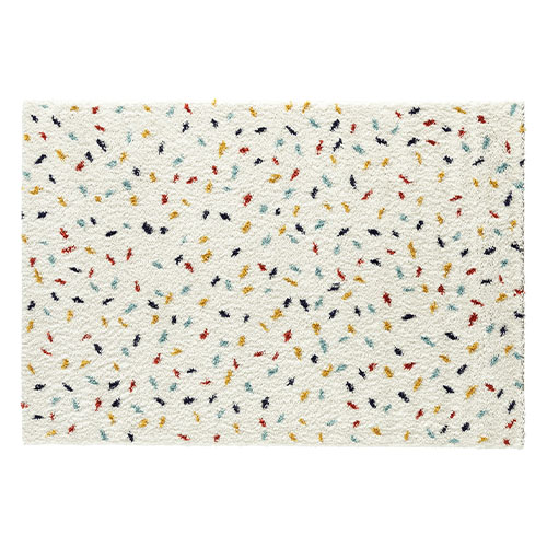 Tapis berbère enfant blanc et multicolore 80x140 cm - Dotty