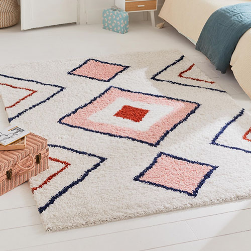 Tapis shaggy TIPI 262 multi 160x230cm - Hauteur fil 30 mm - Denstité 1800 gr/m2 - 100% polypropylène