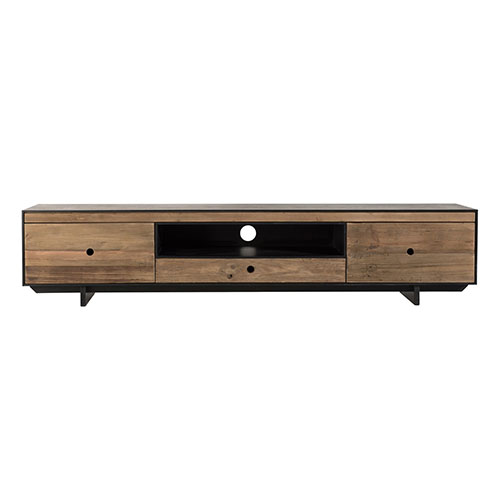 Meuble TV 3 tiroirs en bois de pin recyclé - Dandy