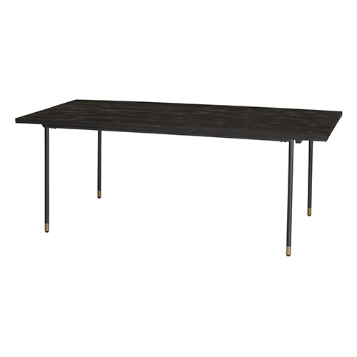 Table à manger en pin noir 200 cm - Yanis