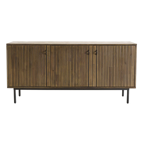Buffet 3 portes Acacia pieds métal