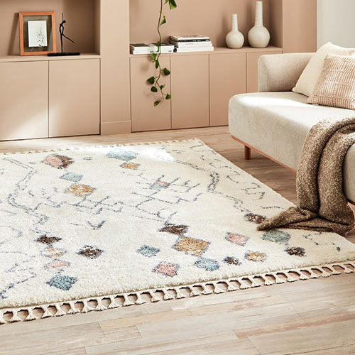 Tapis berbère motifs crème 200 x 290 cm - Twist