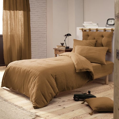 HOUSSE DE COUETTE 140x200CM 100% GAZE DE COTON CAMEL