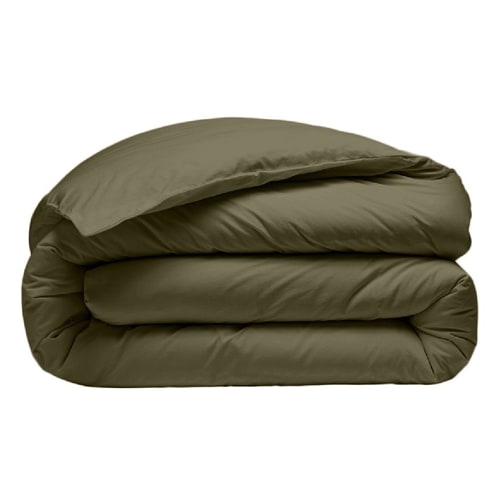 Drap housse 100% lin - Bonnet 40cm - 180x200cm - Olive