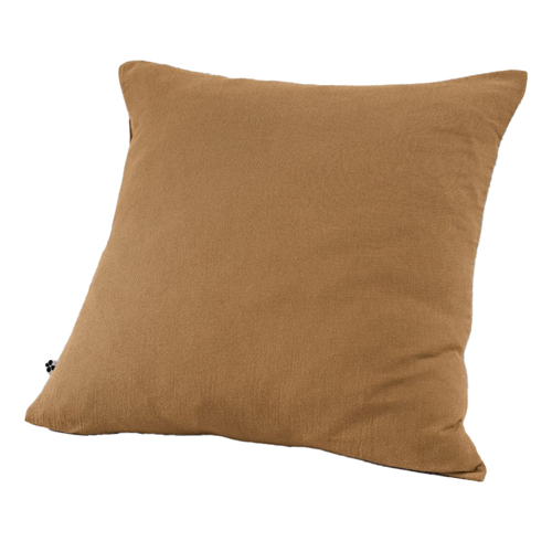 Lot de 2 taies d'oreillers 100% gaze de coton - 60x60cm - Camel