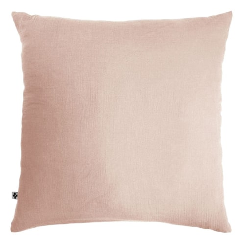 LOT DE 2 TAIES D'OREILLER 60X60CM 100% GAZE DE COTON GUIMAUVE