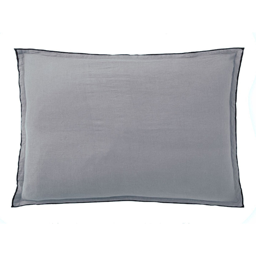Lot de 2 taies d'oreillers 100% lin - 50x70cm - Gris