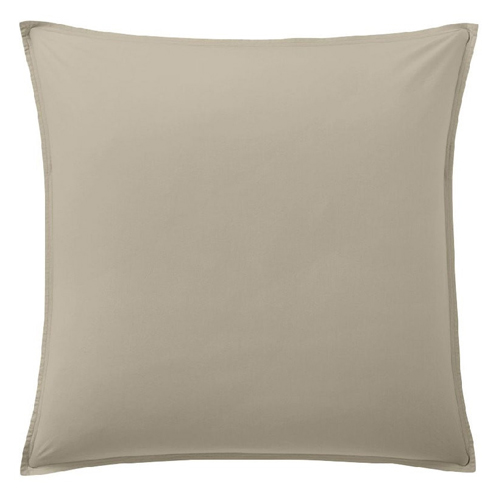 Lot de 2 taies d'oreillers 100% percale de coton 80 fils/cm2 - 65x65cm - Sable