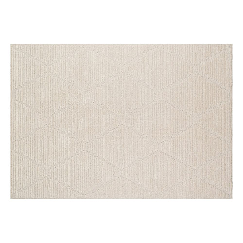 Tapis à motif géométrique crème 80x150 cm - Aria