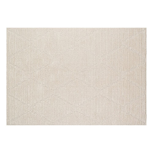 Tapis à poils longs uni beige 80x150 cm - Oslo - Homifab