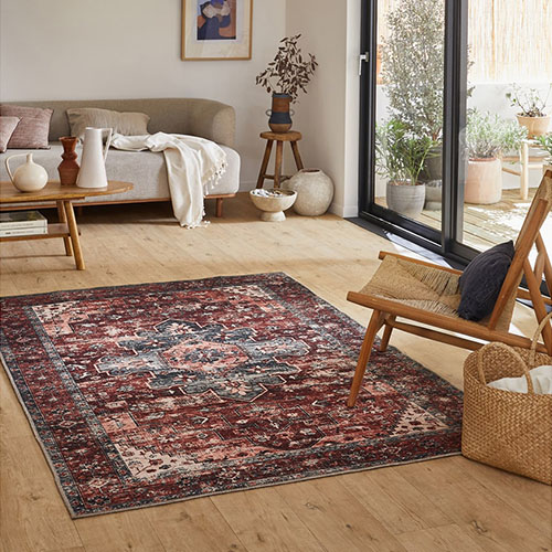 Tapis vintage rouge 67x200 cm - Hailey