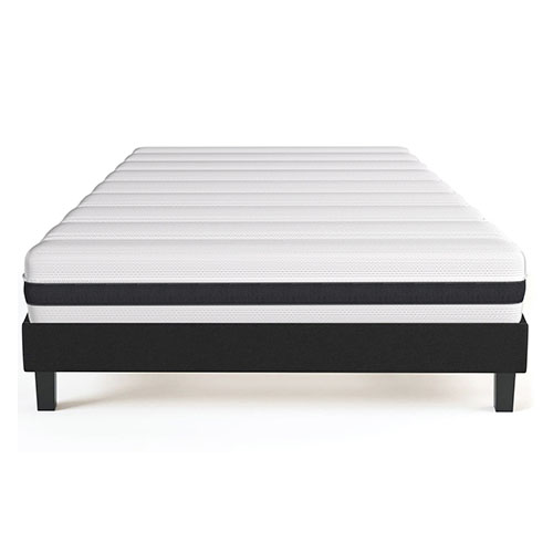 Ensemble matelas ressorts ensachés 90x190 + sommier à lattes - Mousse HR - Hygiospring