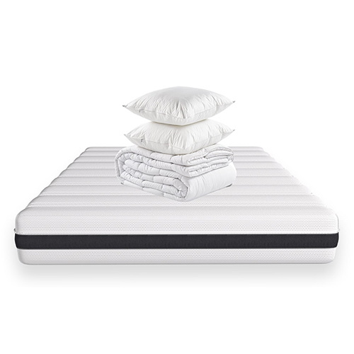 Matelas ressorts ensachés 160x200 - Mousse HR + couette + 2 oreillers - Hygiospring