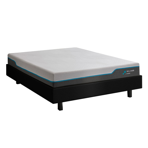 Ensemble matelas mémoire de forme Wellness 180x200 + sommier à lattes – Mousse HR