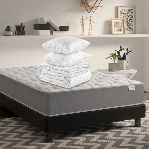 Matelas mémoire de forme Luna 180x200 – Mousse HR + couette + 2 oreillers