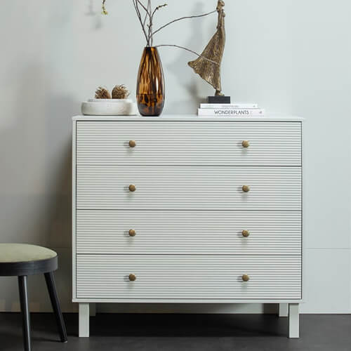 Commode en pin gris nuage - Madu