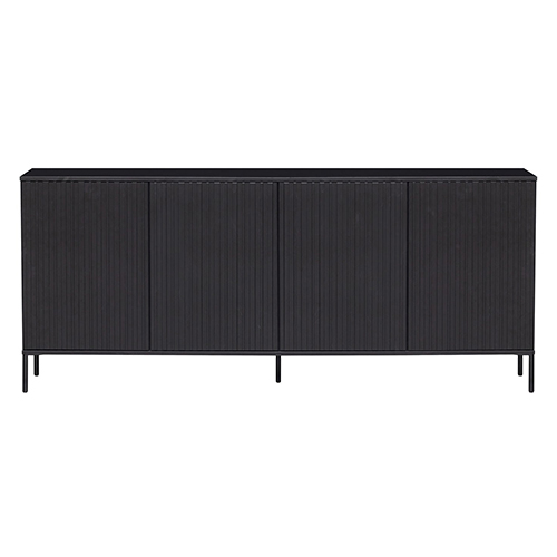 Buffet en pin noir 200 cm - Gravure - Woood