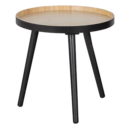 Table d'appoint noir & naturel - Sasha