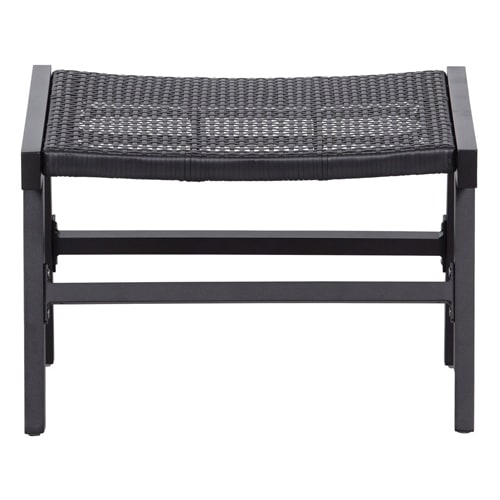 Pouf en aluminium noir - Puk - Woood
