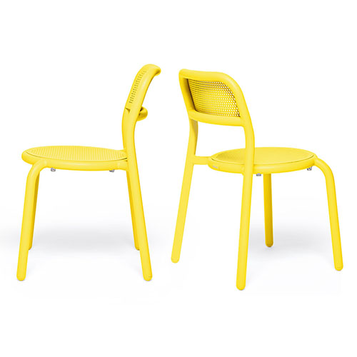 Lot de 2 chaises en aluminium jaune - Toní Chair - Fatboy