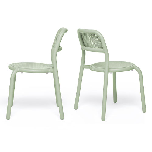 Lot de 2 chaises en aluminium vert brume - Toní Chair - Fatboy