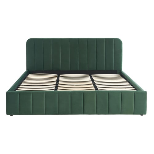 Lit coffre adulte AVA 180x200 - Velours vert