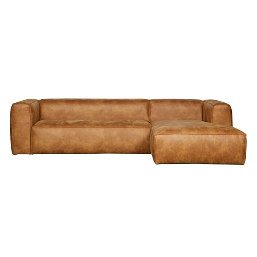 Canapé d'angle droit en cuir vintage - Bean