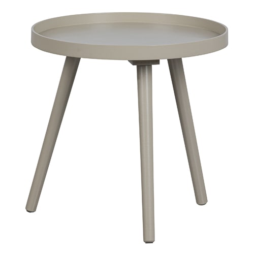 Table d'appoint ronde en bois beige