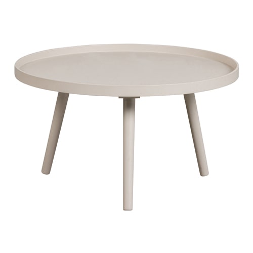 Table basse ronde en bois beige 60 cm - Mesa