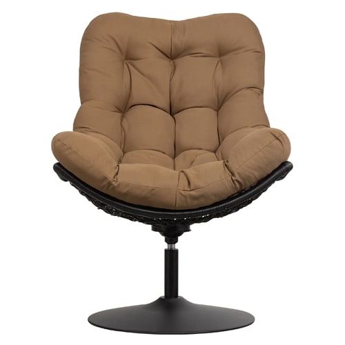 Fauteuil pivotant de jardin noir