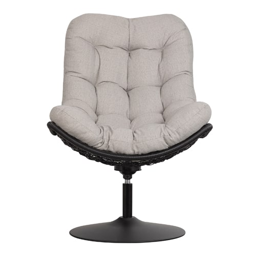Fauteuil pivotant de jardin noir
