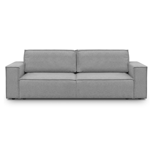Canapé convertible 3 Places avec coffre de rangement en tissu gris chiné - collection Harper