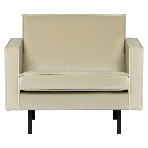 Fauteuil en velours vert pistache - Rodeo