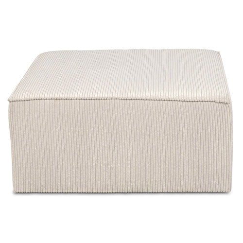 Pouf modulable en velours côtelé beige - Made in France - Roma