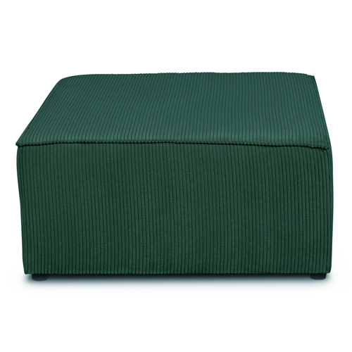 Pouf modulable en velours côtelé vert - Made in France - Roma