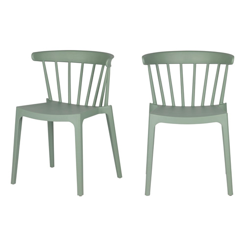 Lot de 2 chaises de jardin en résine vertes - Bliss