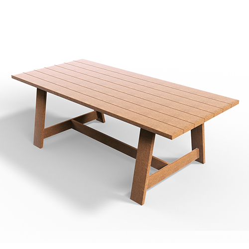 Table rectangulaire en acacia 6 à 8 personnes 220 cm