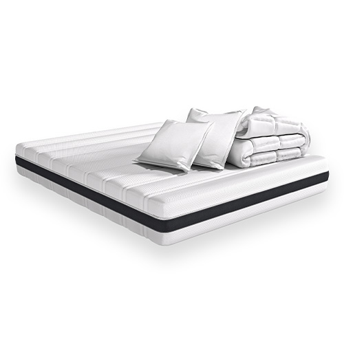 Matelas à ressorts ensachés 160x200 + couette + 2 oreillers - Hygiospring