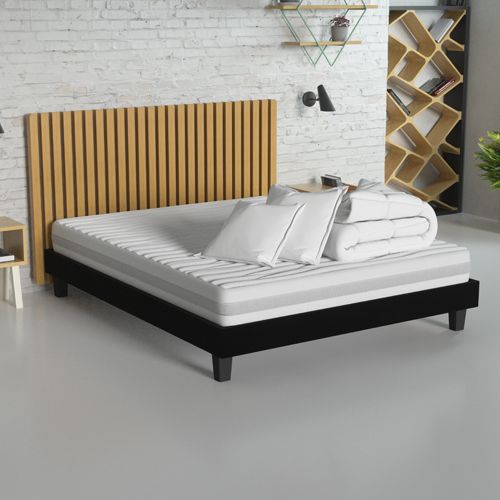 Matelas mousse 140x190 + couette + 2 oreillers - Clean Confort