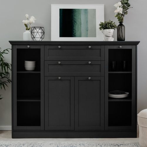 Buffet haut 2 vitres 2 portes - Paola